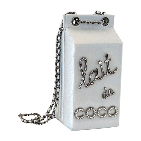 chanel silver milk carton bag price